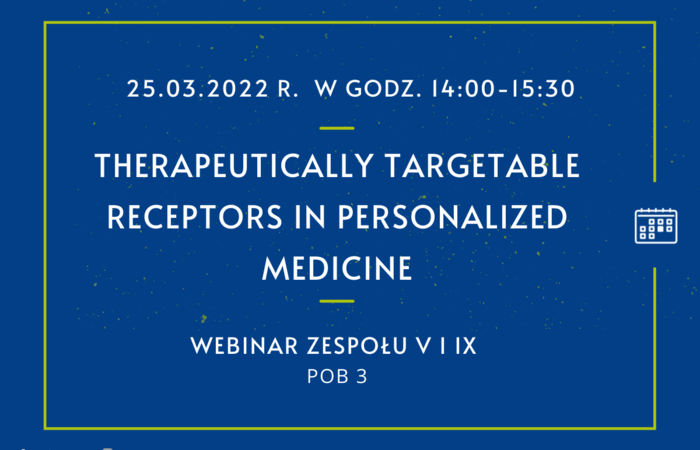 Webinar – "Therapeutically targetable receptors in personalized medicine"
